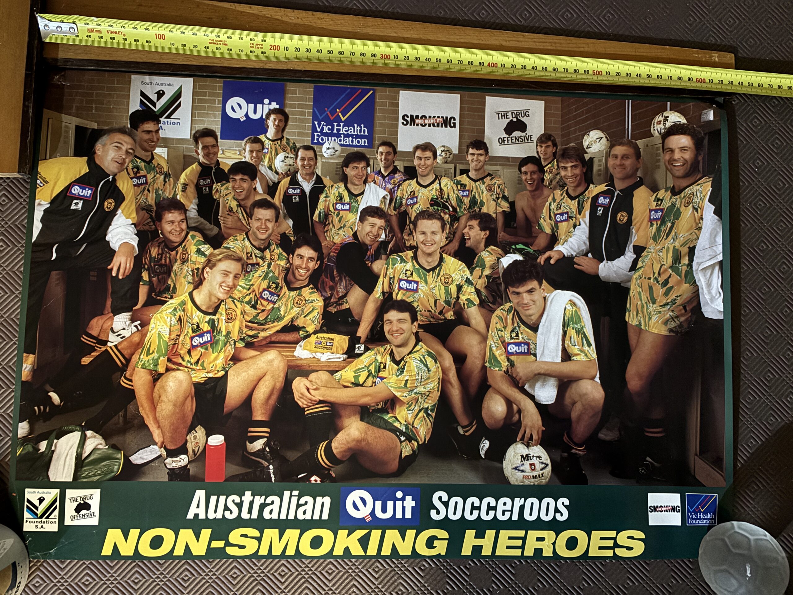 Poster Socceroos Non-Smoking Heroes C.1994